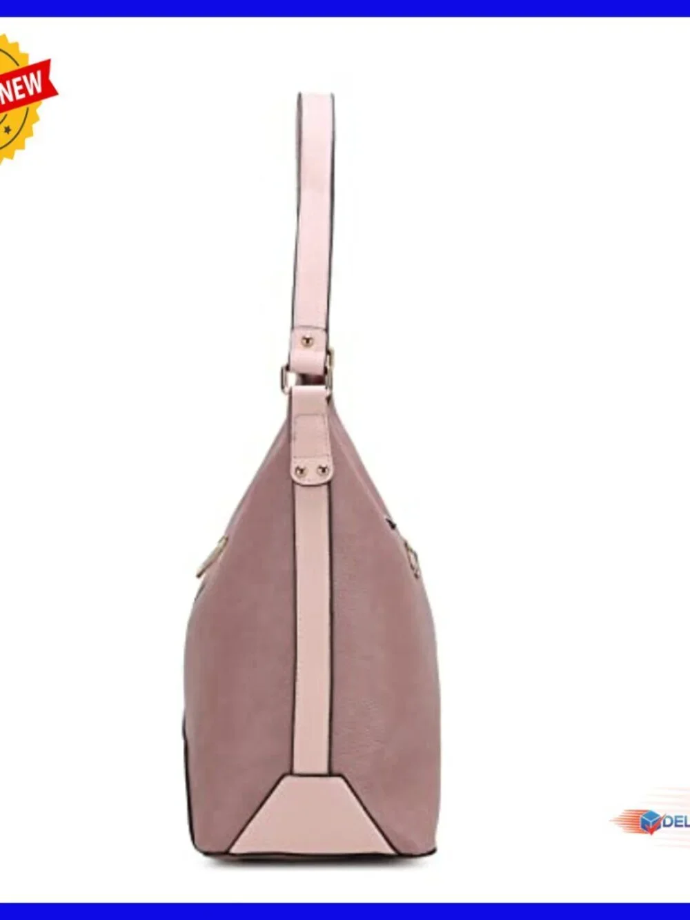 Vegan Leather Hobo Bag with Wristlet, Convertible Shoulder Purse